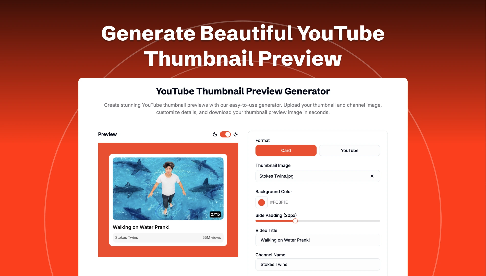 Youtube Thumbnail Preview Generator – ThumbnailPilot